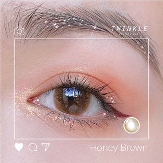 Kính áp tròng/Lens cận Nâu Mật Ong Honey Brown Lens Twinkle