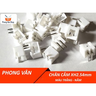 15 Chân cắm nằm XH2.54mm 2pin - màu TRẮNG- domino