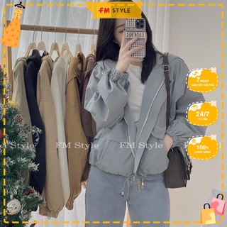 Áo khoác kaki FM Style, rút bo lai nữ FM Style cá tính, năng động  I Fm Style Online 211028030