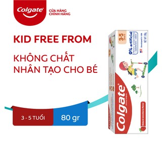 Kem Đánh Răng trẻ em Colgate Kid Free From dành cho bé 3 đến 5 tuổi 80g