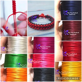 Dây tim đan vòng size 1.5mm bóng đẹp đan vòng may mắn, nút thắt trung hoa