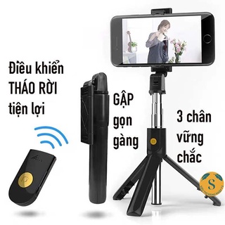 Gậy Tự Sướng Đứng  kèm đồ bấm Bluetooth - Selfie Tripod K07 3 In 1 - K07 Mới Nhất [GẬY TỰ SƯỚNG]