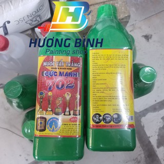 Nước tẩy trắng cực mạnh 702 - chai 1L (dùng để vệ sinh lốc máy, đầu bò xe, bình xăng,..)