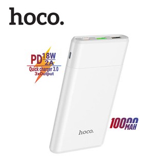 Pin sạc dự phòng 10000mAh Hoco J58 hỗ trợ sạc nhanh 2A, PD 18W, Q,C 3.0, 3 cổng Output sạc được nhiều thiết bị
