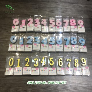 Nến số nhũ vàng , nến số sinh nhật