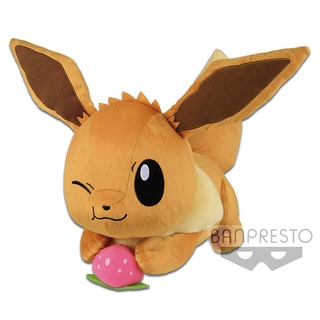 [Banpresto] Gấu bông pkm SUPER BIG PLUSH～EEVEE dâu limited chính hãng Nhật Bản
