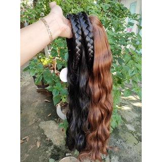 cài tóc giả tết rít to 3cm có sẵn tóc❤️freeship 50k❤️ cài tóc giả nữa đầu