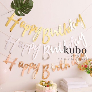 Dây chữ happy birthday ánh kim treo trang trí sinh nhật