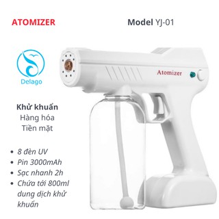 Máy xịt khử khuẩn cầm tay Atomizer YJ01 - loại 8 đèn - tia UV