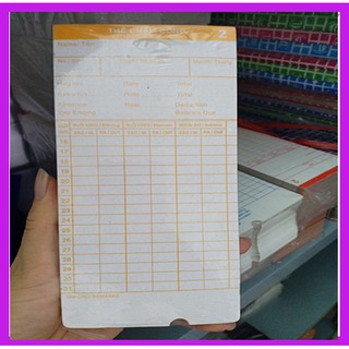Thẻ Chấm Công Bằng Giấy (1 Xấp=100 Tờ)Dày-Mỏng