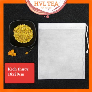 Túi lọc trà, thảo dược vải không dệt, Có Dây Buộc 18X20CM, 100túi/sp - HVL TEA