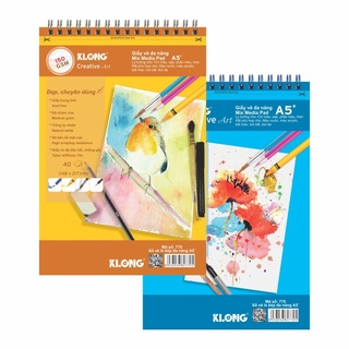 SỔ VẼ LÒ XO KLONG CREATIVE ART A5 - 150 GSM - 40 TỜ; MS: 770 / 150 GSM - 50 TỜ; MS: 771 / A4 - 150 GSM - 30 TỜ;MS: 772