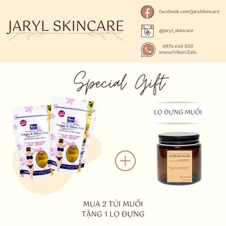 (TẶNG LỌ ĐỰNG) Muối tẩy tế bào chết ngừa thâm dưỡng trắng YOKO - Combo 2 túi
