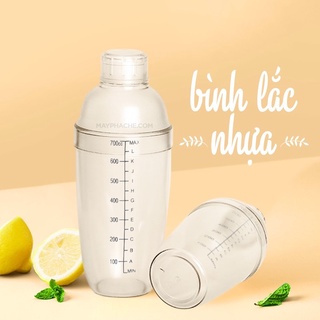 Bình lắc nhựa, bình shaker pha chế cao cấp 530- 700ml: