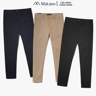 Quần kaki nam đẹp MATANO QK003 kiểu dáng dài, form slimfit tôn dáng, vải kaki cotton cao cấp co giãn