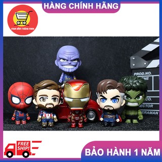 Bộ sưu tập để bàn trang trí 6 mô hình siêu anh hùng mini Marvel cực đáng yêu