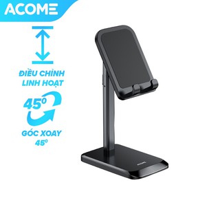 Giá Đỡ Điện Thoại/Máy Tính Bảng ACOME AH02 Tăng Giảm Chiều Cao Điều Chỉnh Linh Hoạt 45 Độ - Hàng Chính Hãng