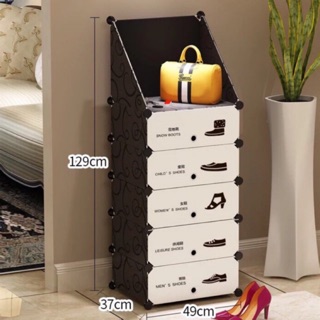 tủ giày 5 ô kèm 1 kệ góc để túi xách