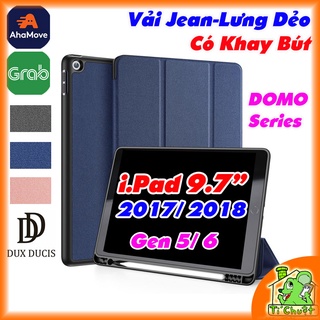 [Chính Hãng DUX DUCIS] Bao da iPad 9.7 Gen 5 2017/ Gen 6 2018 DOMO Series Khay Dẻo Có Khay Bút