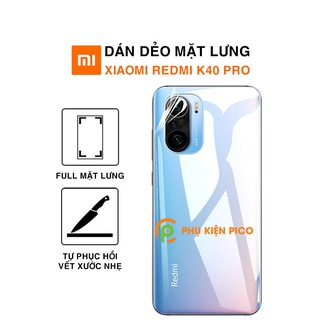 Dán lưng Redmi K40 Pro full mặt lưng dẻo trong suốt PPF tự phục hồi vết xước - Dán lưng Xiaomi Redmi K40 Pro