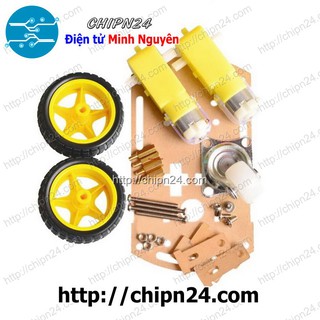 [1 CÁI] Khung xe Robot 3 bánh 2 động cơ V1