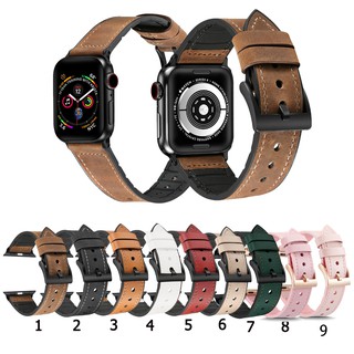 Dây Đeo Bằng Da Thật Cho Đồng Hồ Thông Minh Apple Series 7 6 SE 5 4 3 (38MM 40MM 42MM 44MM 41MM 45MM)