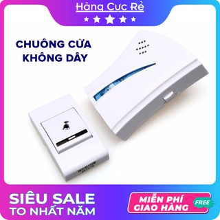 Chuông cửa không dây, chuông cho người già, báo khách dùng pin, nhỏ gọn tiện dụng - Shop Hàng Cực Rẻ
