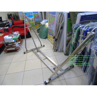 KHUNG VÕNG XẾP INOX THANG VUÔNG CAO CẤP PHI 40 CHƯA LƯỚI
