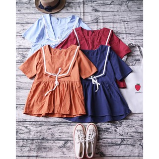 ÁO BABYDOLL CỔ NƠ VẠT THỦY THỦ