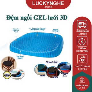 Đệm ngồi gel lưới 3d thoáng khí tuần hoàn máu, tiện lợi - chống đau mỏi lưng