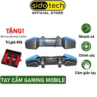 Tay cầm chơi game điện thoại SIDOTECH AK01 hỗ trợ auto tap ghìm tâm chơi pubg freefire ros thao tác 4 - 6 ngón dễ dàng