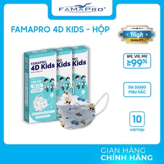 [Mã COSDAY giảm 8% đơn 150K] Khâu trang 4d KF94 cho bé hộp 10 cái in họa tiết dễ thương