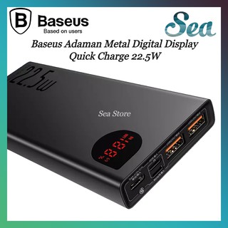 Pin dự phòng Baseus 10000mAh/20000mAh - Hỗ trợ sạc nhanh -Vỏ Thép Nguyên Khối - Có đèn LED - Chính Hãng