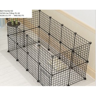 Chuồng chó mèo lắp ghép, 24 tấm lưới, nhà cho pet, đơn giản hiện đại đa chức năng, siêu tiết kiệm