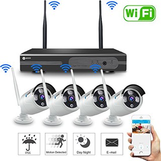 BỘ KIT CAMERA WIFI 4 KÊNH 720P (1.0MP) NVR QUAN SÁT NGÀY ĐÊM