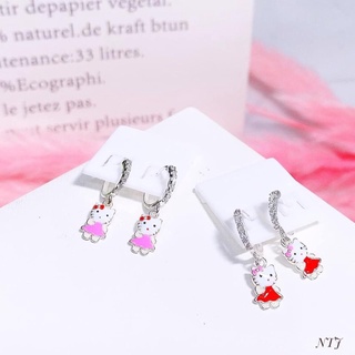 BÔNG TAI BÉ GÁI TREO MÈO MẶC VÁY CỰC XINH- CHUẨN BẠC TA