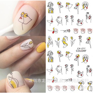 Hình dán móng tay - Sticker dán móng Hoa mặt