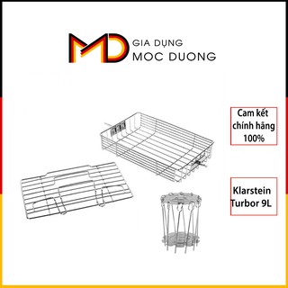 Set phụ kiện nồi chiên không dầu Klarstein Turbor 9L, chất liệu inox không gỉ
