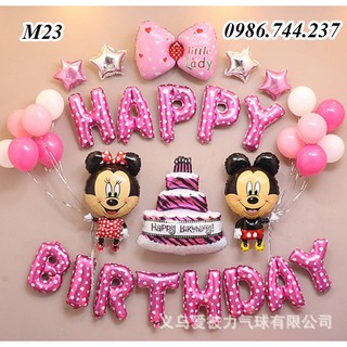 Set Bóng Trang Trí Sinh Nhật Hình Chuột Mickey