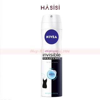 XỊT KHỬ MÙI TOÀN THÂN NIVEA - Invisible for black &amp; white 150ml