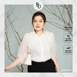 Sơ mi suông bèo cổ BIGSIZE 55kg đến 90kg - 21SSM16 - BUstu Bigsize