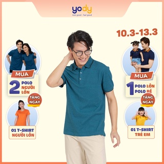 Áo Polo Nam YODY Mắt Chim Kẻ Nhỏ Chất Mịn, Hàng Chính Hãng Logo Thêu Mã SP APM3067