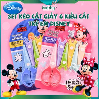 SET KÉO CẮT GIẤY 6 KIỂU CẲT DISNEY (MICKEY/MINNIE)
