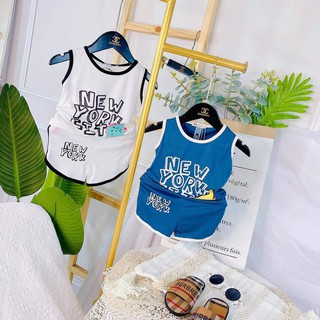 [SALE] Bộ Ba Lỗ Bé Trai Minky Mom Vải Thun Lạnh Họa Tiết New York City, Áo Thun 3 Lỗ Cho Bé Mặc Hè Thoáng Mát MKM3LO2110