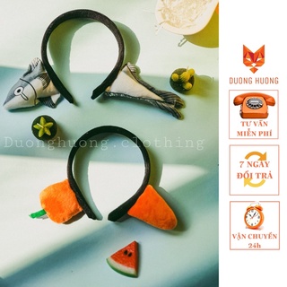 Băng Đô Nữ, Bờm Con Cá, Cà Rốt, Con Thỏ, Con Mèo Lông Mềm Mịn Màu Sắc Dễ thương