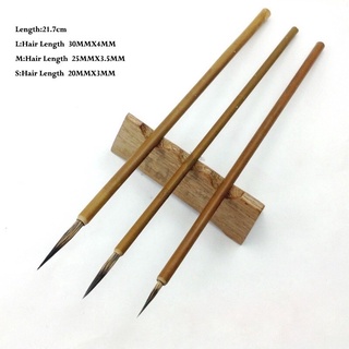 Set 3 cọ vẽ tranh cán gỗ