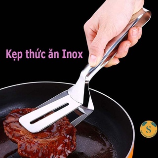 Kẹp gắp thức ăn inox mẫu mới 2021, xẻng gắp thức ăn nóng tiện dụng, lật trứng, cá rán, thịt chiên dễ dàng