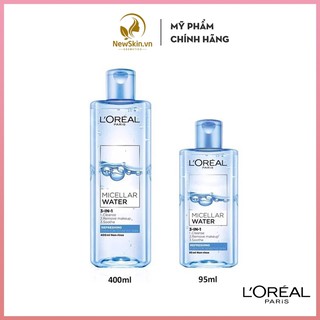 Nước Tẩy Trang Tươi Mát 3 In 1 Cho Da Dầu L'Oreal Micellar Water 3-in-1 Refreshing