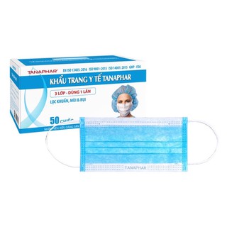 Khẩu trang y tế TANA được cấu tạo bởi 3 lớp