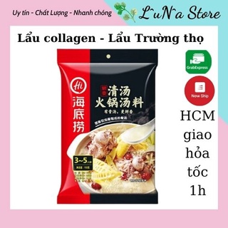 Cốt Lẩu Haidilao Trường Thọ - lẩu collagen 110g ngọt xương, gia vị Trung Quốc sẵn nhiều vị date mới - LuNa Store